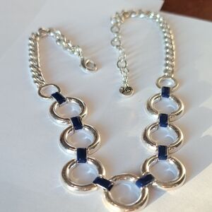 Vera Bradley Silver and Blue Bracelet